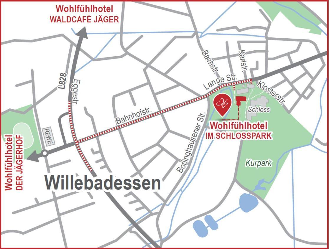 Wohlfuehlhotel Im Schlosspark - Self Checkin Willebadessen Bagian luar foto